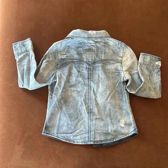 Levis Red Tab distressed Toddler denim shirt - Picture 4 of 5